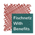 Fischnetz with benefits Logo. The logo shows a sketch of a red fishing net.